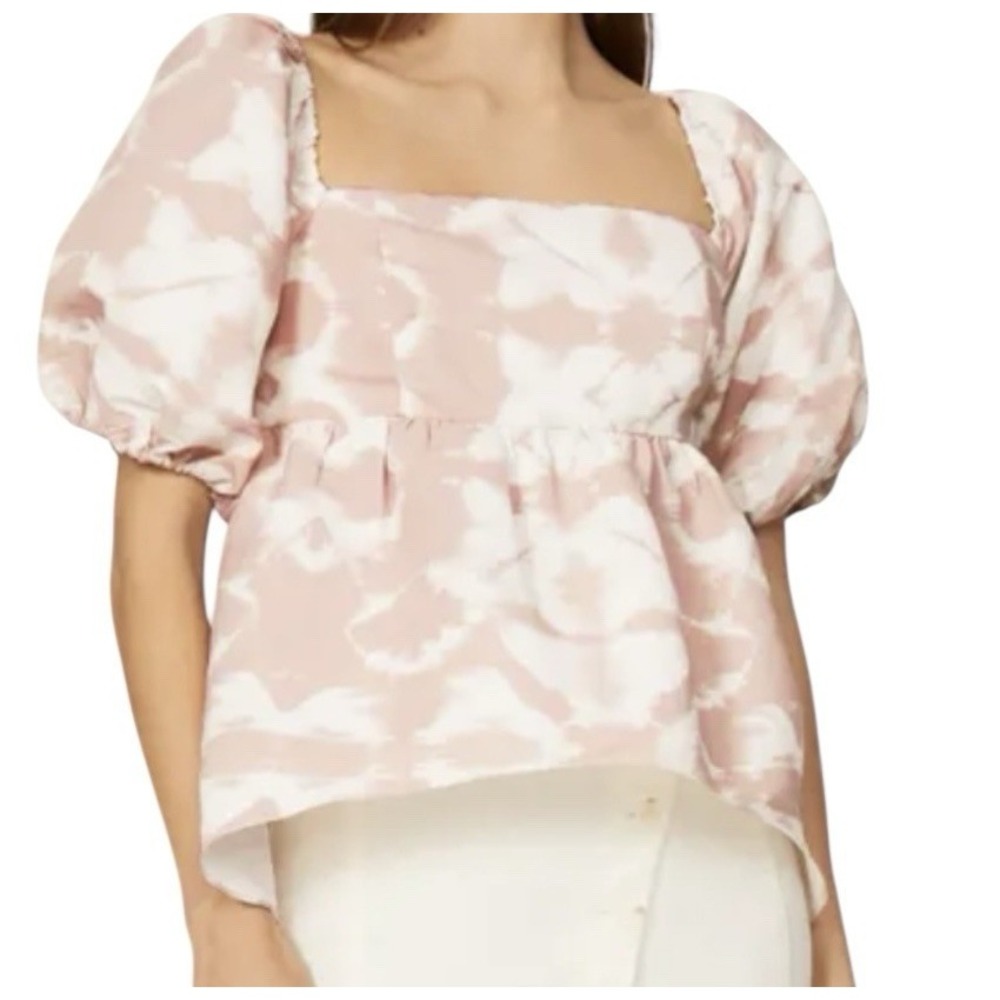 Sachin + Babi Lindsay Top Women's Small Peasant Regency‎ Retro Babydoll Stretch